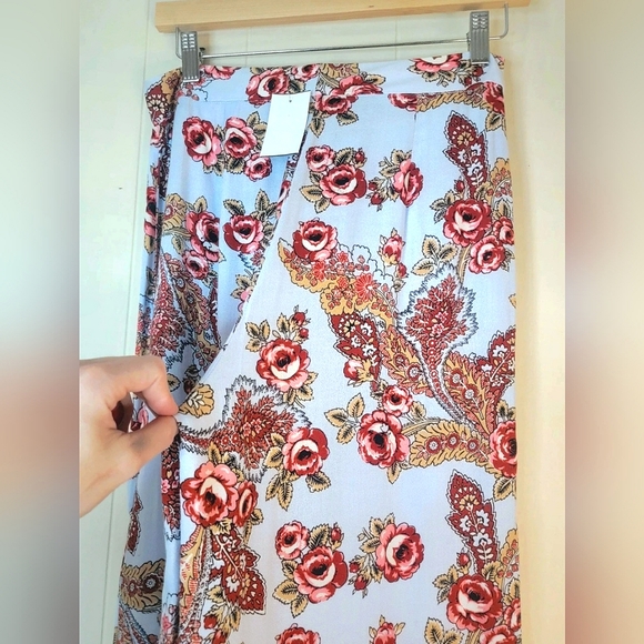 WAYF Small Paisley Floral Wide Leg Pants NWT - Picture 6 of 13